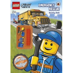 Lego City: Libro de actividades de rescate de emergencia con minifigura de Lego