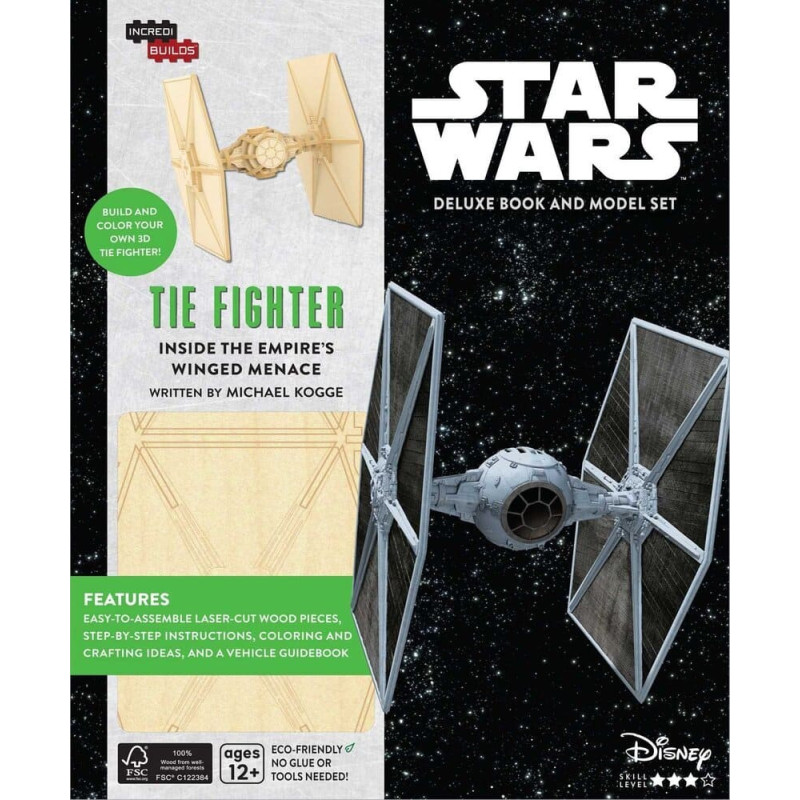Incredibuilds star wars tie fighter deluxe book and model set